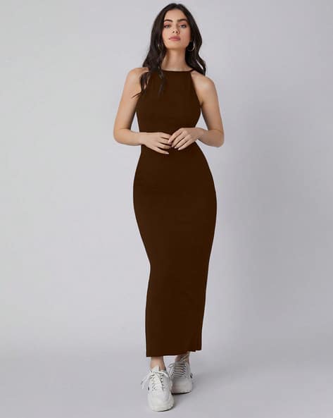 Women Halter-Neck Bodycon Dress