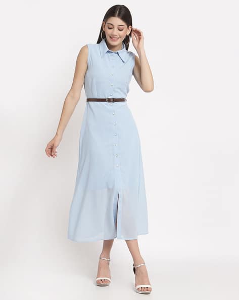 A-Line Dress with Detachable Belt