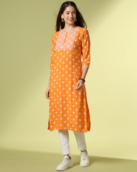 Women Printed Straight Kurta