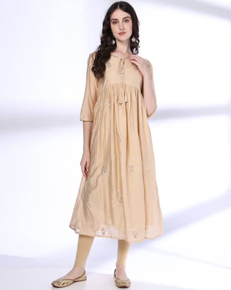 Women Embellished Flared Kurta