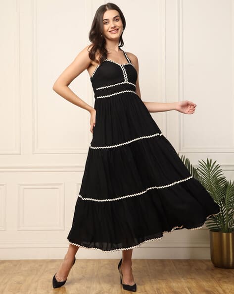 Women Strappy Tiered Dress