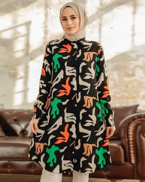 Women Printed Shirt Dress