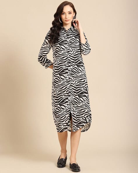 Printed A-line Dress