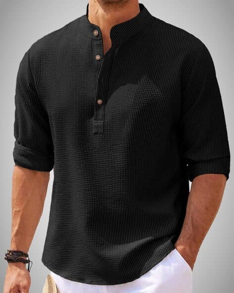 Men Printed Poplin Regular Fit Organic Cotton Shirt