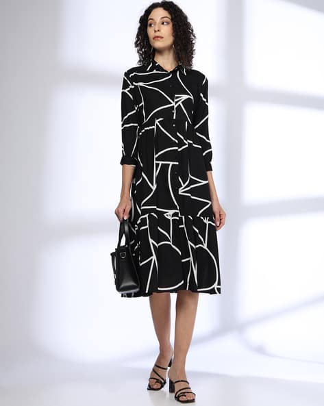 Women Printed Tiered Dress