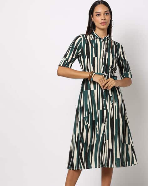 Printed Shirt Dress