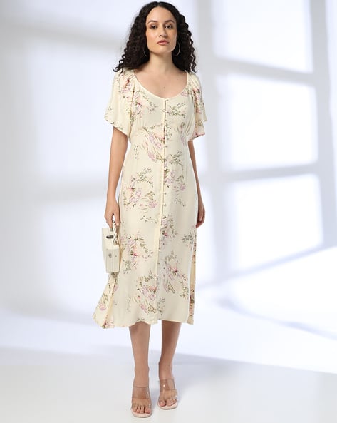 Women Floral Print A-Line Dress