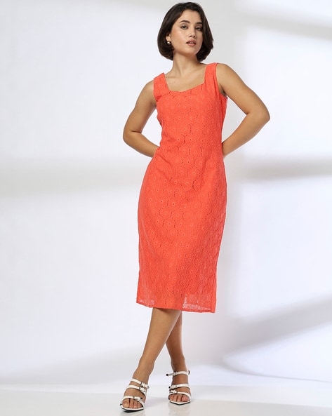 Women Floral Lace A-Line Dress