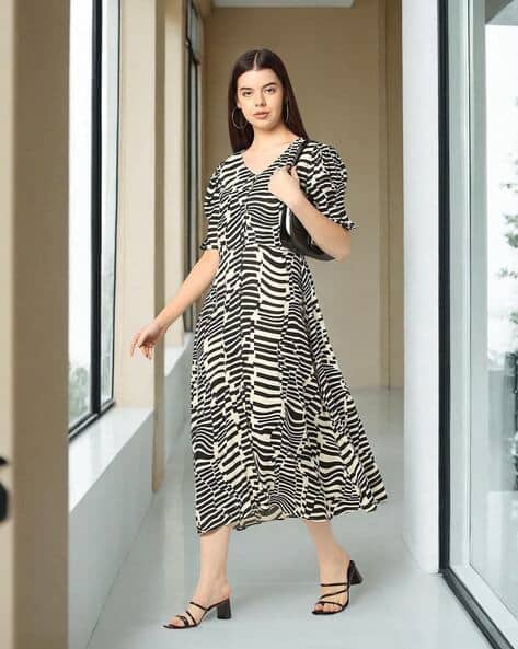 Women Printed Fit & Flared Dress