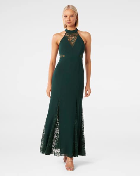 Women Fit & Flare Dress with Lace Detail