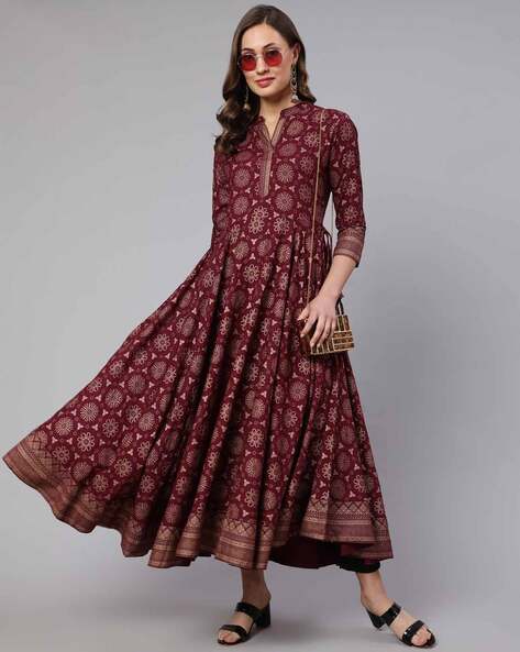 Printed Flared Kurta