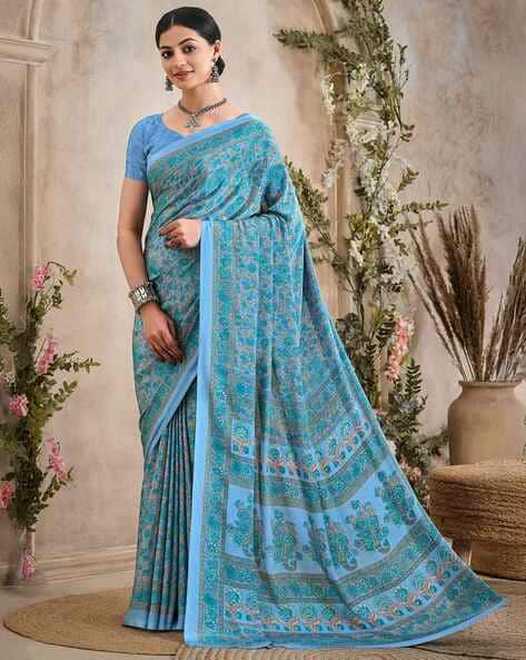 Women Silk Crape Printed Saree