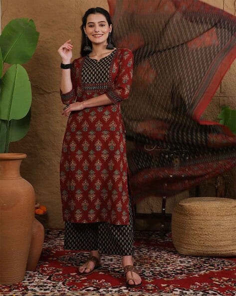Cotton Straight Kurta Set