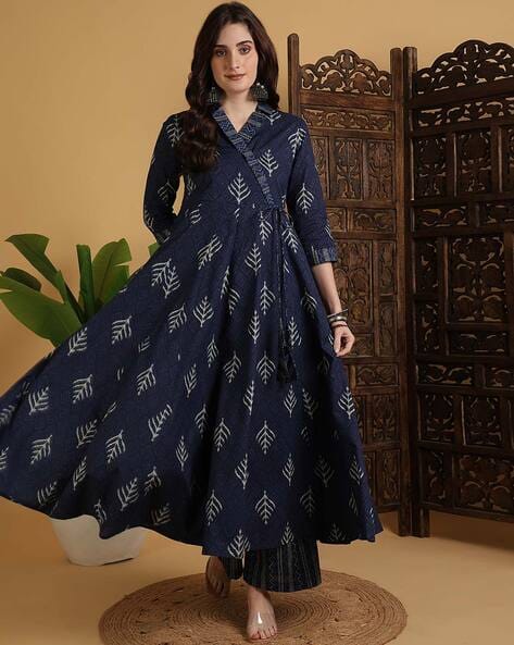 Cotton Printed Flared  Kurta Suit Set