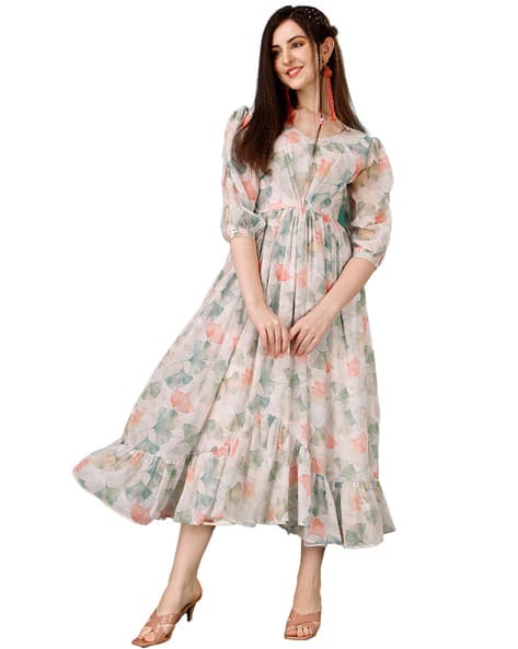 Floral Print Fit & Flare Dress