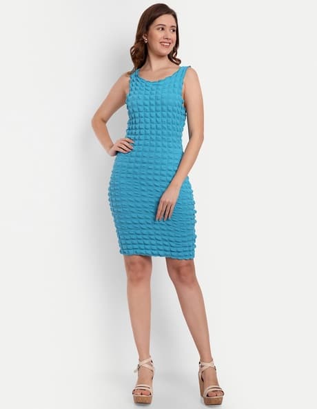 Embrossed Bodycon Dress