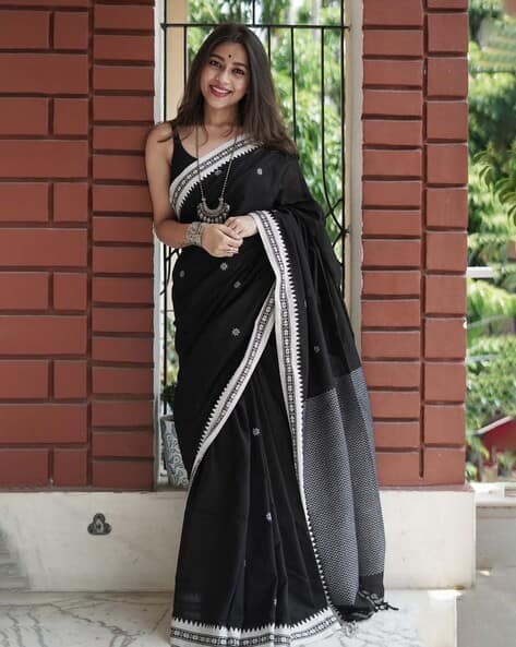 Traditional Motif Woven Saree