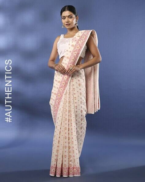 Traditional Jacquard Woven Jamdani Cotton Saree