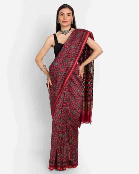 Floral Print Pure Cotton Saree