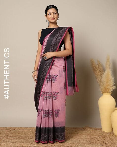 Traditional Jacquard Woven Cotton Saree