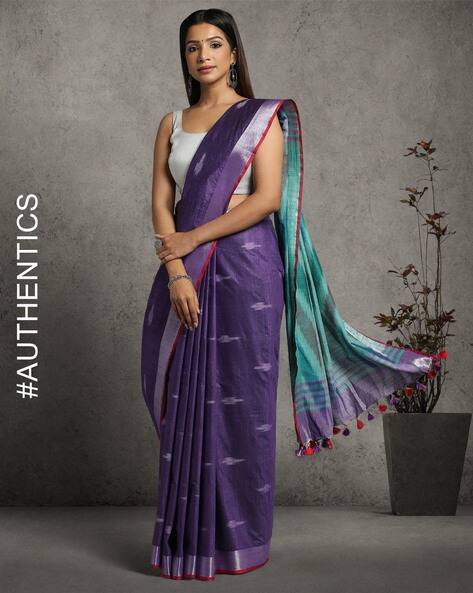 Bhagalpuri Handloom Ikat Woven Saree