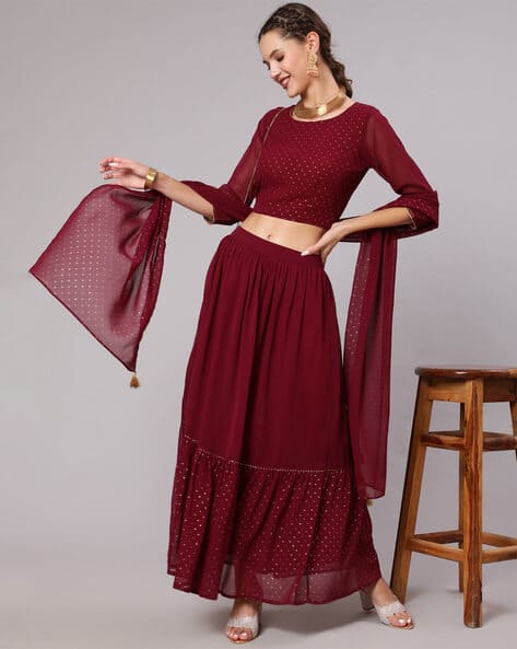 Printed Lehenga Choli Set with Dupatta