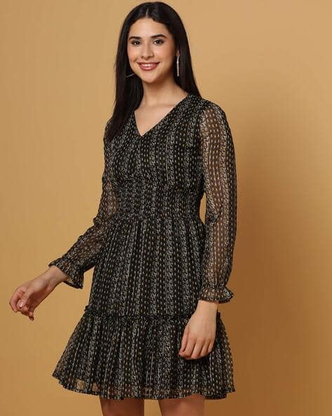 Floral Print Tiered Dress