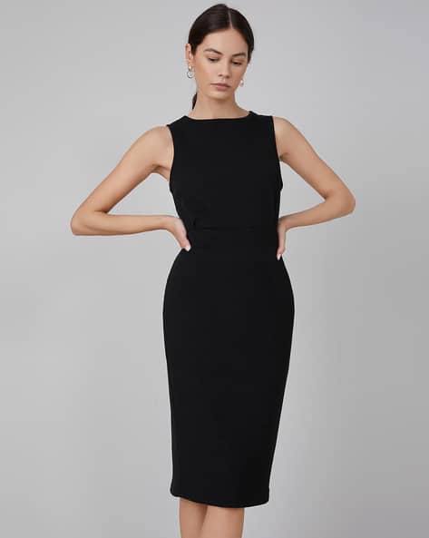 Boat-Neck Bodycon Dress