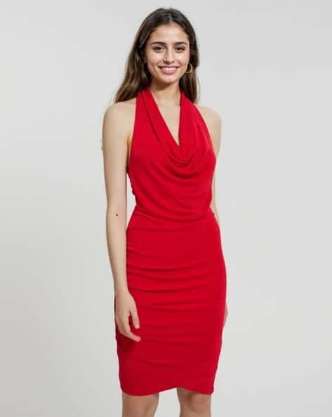 Women V-Neck Bodycon Dress