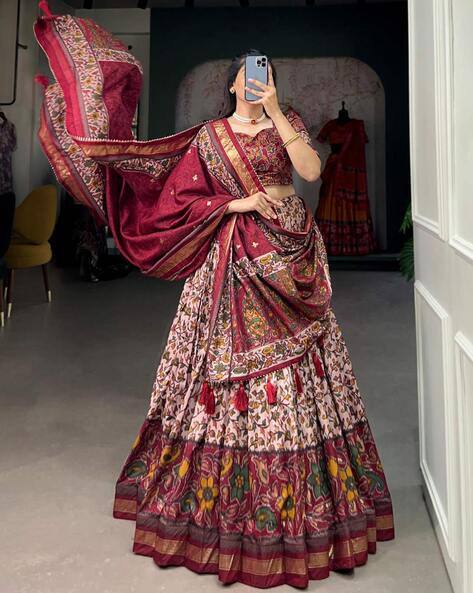 Women Indian Lehenga Choli Set with Dupatta