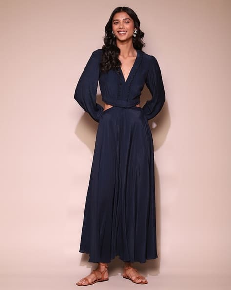 Relaxed Fit Cutaway Long Dress