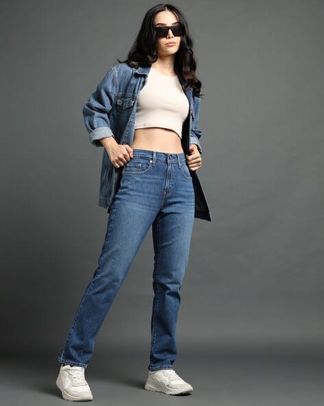 Women's High Rise Wide Leg Jeans