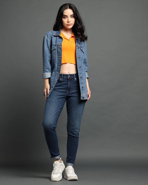 Mid-Rise Jeans with Insert Pockets