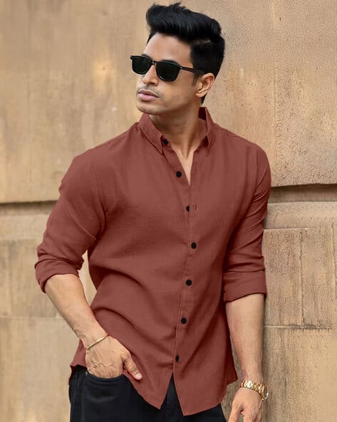 Men Plaid Check Regular Fit Shirt
