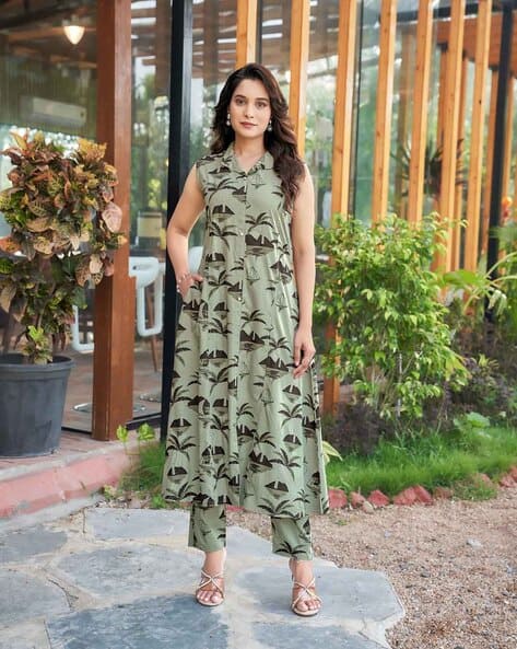 Women Floral Print 2-Piece Top & Palazzos Set