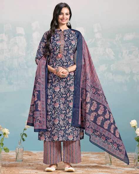 Women Floral Print Straight Kurta Set