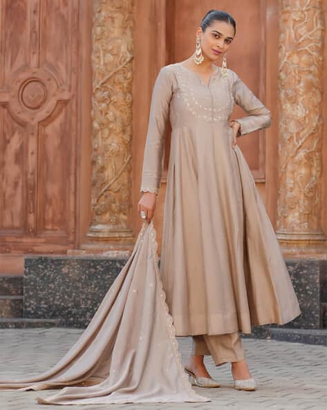 Women Embroidered Anarkali Kurta Set