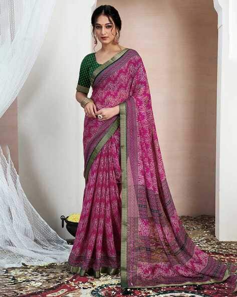 Women Printed Chiffon Saree