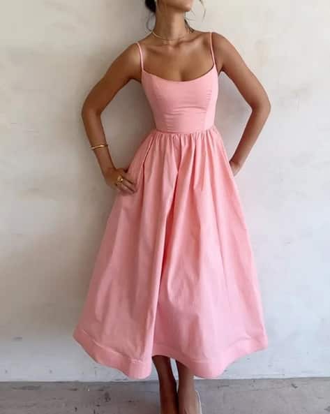 Women Scoop-Neck Fit & Flare Dress
