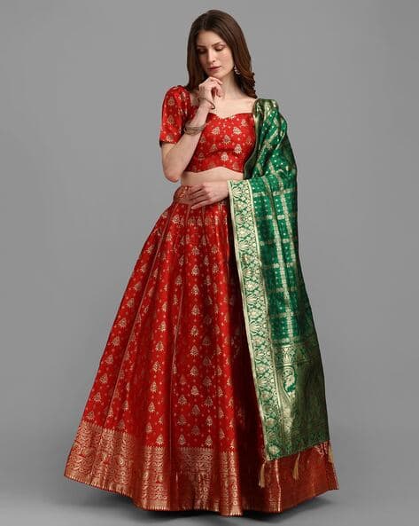 Printed Lehenga Choli Set with Dupatta Set
