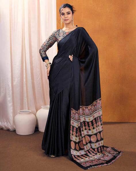 Saree with Contrast Pallu
