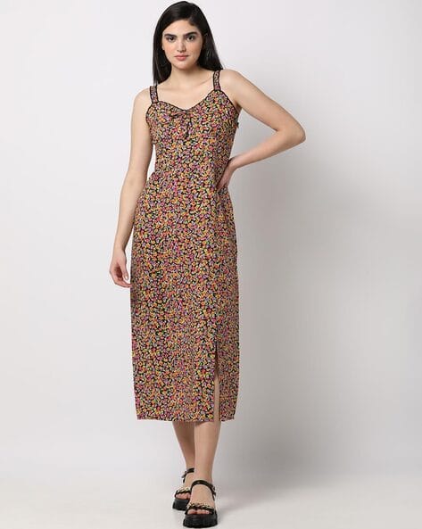 Floral Print A-Line Dress