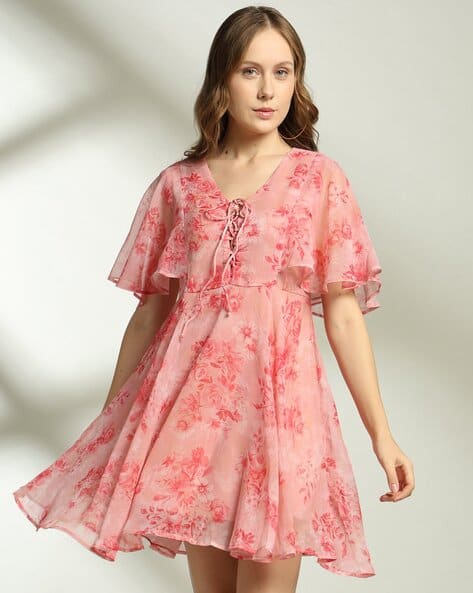 Women Floral Print Shift Dress