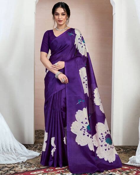 Women Traditional Saree with Blouse Piece