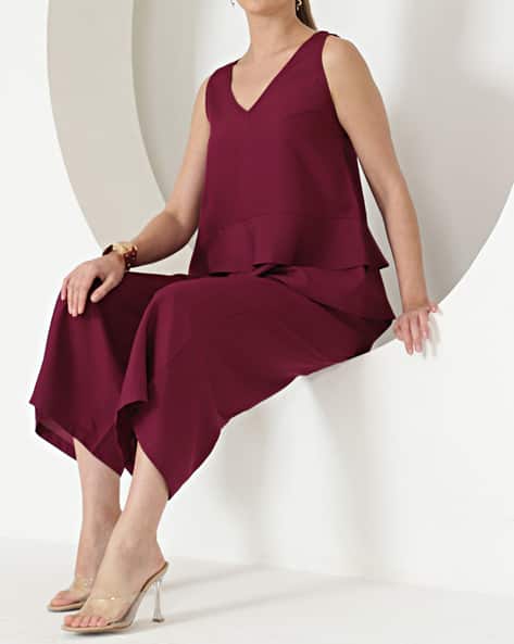 Shein Sleeveless Layered Top with Trousers