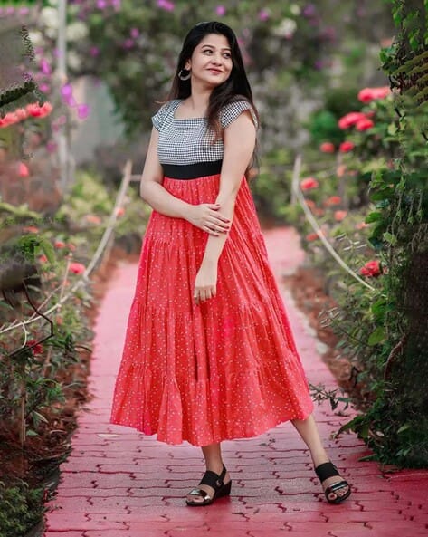 Women Geometric Print Fit & Flare Dress