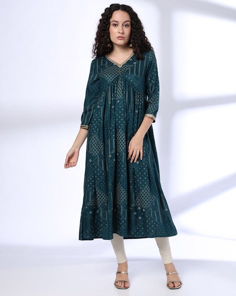 Women Printed Empire Kurta