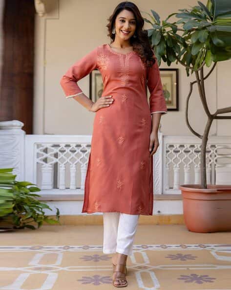 Women Embroidery Straight Kurta Set