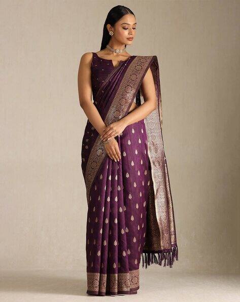 Women Leaf Print Saree