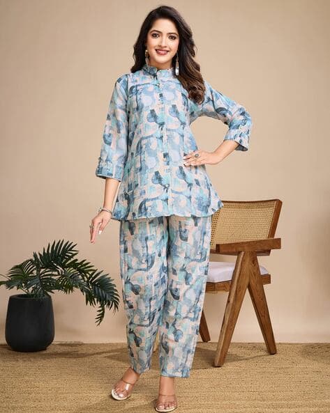 Women Shirt & Pants Co-Ord Set